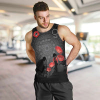 Cook Islands ANZAC Day Men Tank Top Soldier Silhouette Remembrance