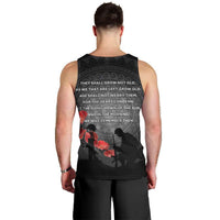 Cook Islands ANZAC Day Men Tank Top Soldier Silhouette Remembrance