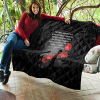 Cook Islands ANZAC Day Quilt Soldier Silhouette Remembrance