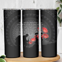 Cook Islands ANZAC Day Skinny Tumbler Soldier Silhouette Remembrance