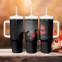 Cook Islands ANZAC Day Tumbler With Handle Soldier Silhouette Remembrance LT05 - Polynesian Pride