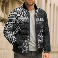 Hawaii Papakolea Born And Raised Bomber Puffer Jacket Hawaiian Tribal Pattern