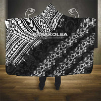 Hawaii Papakolea Born And Raised Hooded Blanket Hawaiian Tribal Pattern