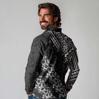 Hawaii Papakolea Born And Raised Long Sleeve Polo Shirt Hawaiian Tribal Pattern LT05 - Polynesian Pride