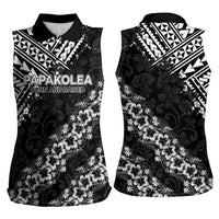 Hawaii Papakolea Born And Raised Women Sleeveless Polo Shirt Hawaiian Tribal Pattern
