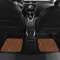 Plumeria With Brown Polynesian Tattoo Pattern Car Mats