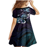 Personalised Polynesia Suicide Prevention Awareness Family Matching Mermaid Dress and Hawaiian Shirt No Story Should End Too Soon