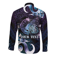 Personalised Polynesia Suicide Prevention Awareness Long Sleeve Button Shirt No Story Should End Too Soon