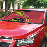 Papua New Guinea Independence Auto Sun Shade Special Style Red Version LT05 - Polynesian Pride