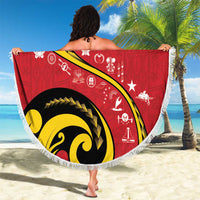 Papua New Guinea 50th Independence Anniversary Beach Blanket Special Style Red Version - Polynesian Pride