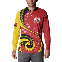 Papua New Guinea Independence Button Sweatshirt Special Style Red Version LT05 - Polynesian Pride
