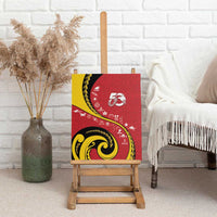 Papua New Guinea 50th Independence Anniversary Canvas Wall Art Special Style Red Version - Polynesian Pride