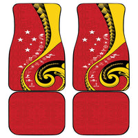 Papua New Guinea 50th Independence Anniversary Car Mats Special Style Red Version - Polynesian Pride