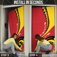 Papua New Guinea Independence Door Cover Special Style Red Version LT05 - Polynesian Pride