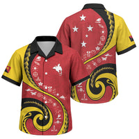 Papua New Guinea Independence Family Matching Mermaid Dress and Hawaiian Shirt Special Style Red Version LT05 Son's Shirt Red - Polynesian Pride