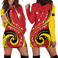 Papua New Guinea Independence Hoodie Dress Special Style Red Version LT05 - Polynesian Pride