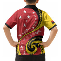 Papua New Guinea Independence Kid Hawaiian Shirt Special Style Red Version LT05 - Polynesian Pride
