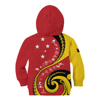 Papua New Guinea Independence Kid Hoodie Special Style Red Version LT05 - Polynesian Pride