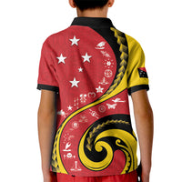 Papua New Guinea Independence Kid Polo Shirt Special Style Red Version LT05 - Polynesian Pride