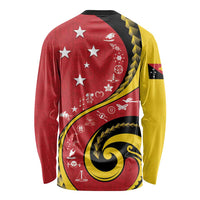 Papua New Guinea Independence Long Sleeve Shirt Special Style Red Version LT05 - Polynesian Pride