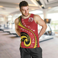 Papua New Guinea 50th Independence Anniversary Men Tank Top Special Style Red Version - Polynesian Pride