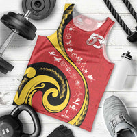 Papua New Guinea Independence Men Tank Top Special Style Red Version LT05 - Polynesian Pride