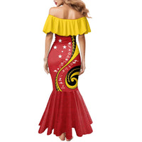 Papua New Guinea Independence Mermaid Dress Special Style Red Version LT05 - Polynesian Pride