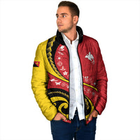 Papua New Guinea Independence Padded Jacket Special Style Red Version LT05 - Polynesian Pride