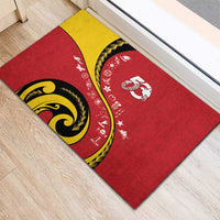 Papua New Guinea Independence Rubber Doormat Special Style Red Version LT05 - Polynesian Pride