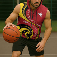 Papua New Guinea Independence Sleeveless Zip Hoodie Special Style Red Version LT05 - Polynesian Pride