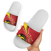 Papua New Guinea Independence Slide Sandals Special Style Red Version LT05 - Polynesian Pride