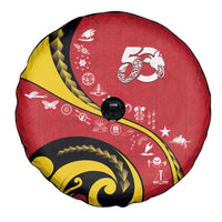 Papua New Guinea Independence Spare Tire Cover Special Style Red Version LT05 - Polynesian Pride