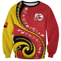 Papua New Guinea 50th Independence Anniversary Sweatshirt Special Style Red Version - Polynesian Pride