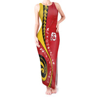 Papua New Guinea Independence Tank Maxi Dress Special Style Red Version LT05 Women Red - Polynesian Pride
