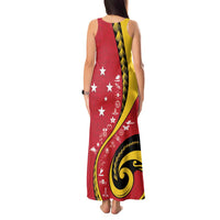 Papua New Guinea Independence Tank Maxi Dress Special Style Red Version LT05 - Polynesian Pride