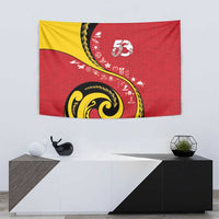 Papua New Guinea 50th Independence Anniversary Tapestry Special Style Red Version - Polynesian Pride