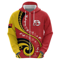 Papua New Guinea Independence Zip Hoodie Special Style Red Version LT05 Pullover Hoodie Red - Polynesian Pride