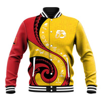 Papua New Guinea Independence Baseball Jacket Special Style Yellow Version LT05 Unisex Yellow - Polynesian Pride
