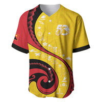 Papua New Guinea Independence Baseball Jersey Special Style Yellow Version LT05 Yellow - Polynesian Pride