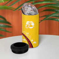 Papua New Guinea 50th Independence Anniversary 4 in 1 Can Cooler Tumbler Special Style Yellow Version - Polynesian Pride