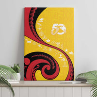 Papua New Guinea 50th Independence Anniversary Canvas Wall Art Special Style Yellow Version - Polynesian Pride