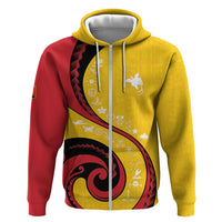 Papua New Guinea Independence Hoodie Special Style Yellow Version LT05 Zip Hoodie Yellow - Polynesian Pride