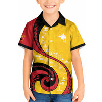 Papua New Guinea Independence Kid Hawaiian Shirt Special Style Yellow Version LT05 Kid Yellow - Polynesian Pride