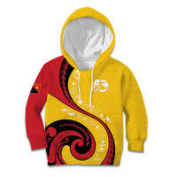 Papua New Guinea Independence Kid Hoodie Special Style Yellow Version LT05 Hoodie Yellow - Polynesian Pride
