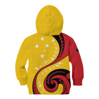 Papua New Guinea Independence Kid Hoodie Special Style Yellow Version LT05 - Polynesian Pride
