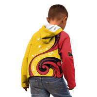 Papua New Guinea Independence Kid Hoodie Special Style Yellow Version LT05 - Polynesian Pride