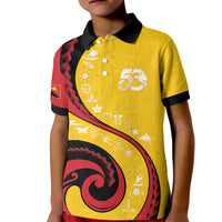Papua New Guinea Independence Kid Polo Shirt Special Style Yellow Version LT05 Kid Yellow - Polynesian Pride
