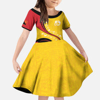 Papua New Guinea Independence Kid Short Sleeve Dress Special Style Yellow Version LT05 KID Yellow - Polynesian Pride