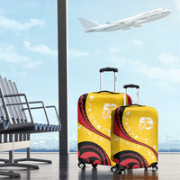 Papua New Guinea Independence Luggage Cover Special Style Yellow Version LT05 - Polynesian Pride