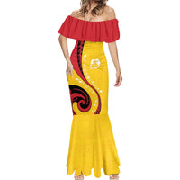 Papua New Guinea 50th Independence Anniversary Mermaid Dress Special Style Yellow Version - Polynesian Pride